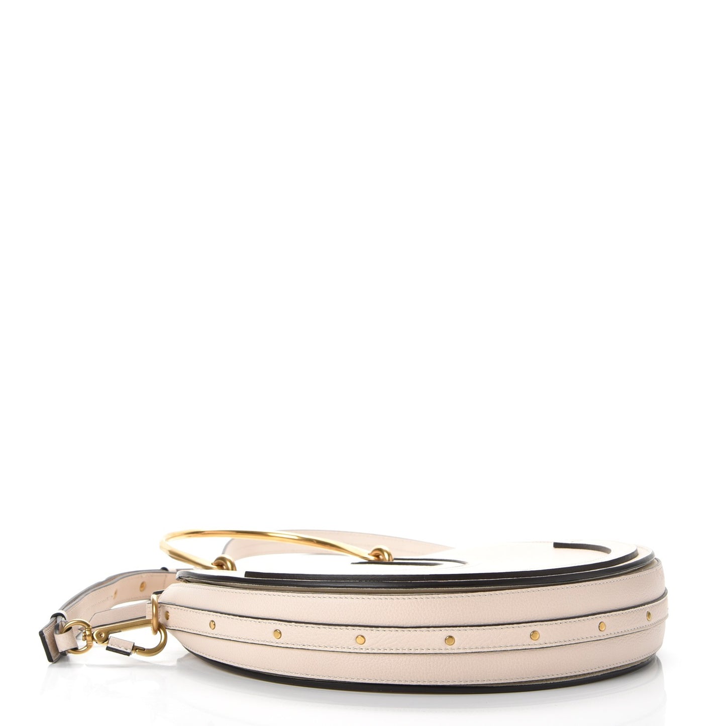 Goatskin Suede Medium Pixie Bag Abstract White