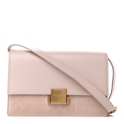 Saint Laurent Smooth Calfskin Suede Medium Bellechasse Bag Marble Pink 1 of 4