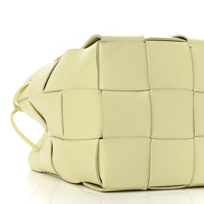 Bottega Veneta Nappa Maxi Intrecciato Cassette Bucket Bag Lemon Washed 7 of 8