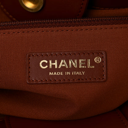 Chanel Calfskin Large Deauville Tote Brown 7 of 11
