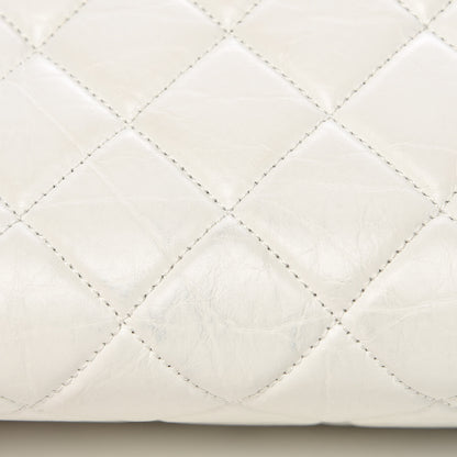Chanel Aged Calfskin Quilted Medium Just Mademoiselle Bowling Bag White 15 of 15