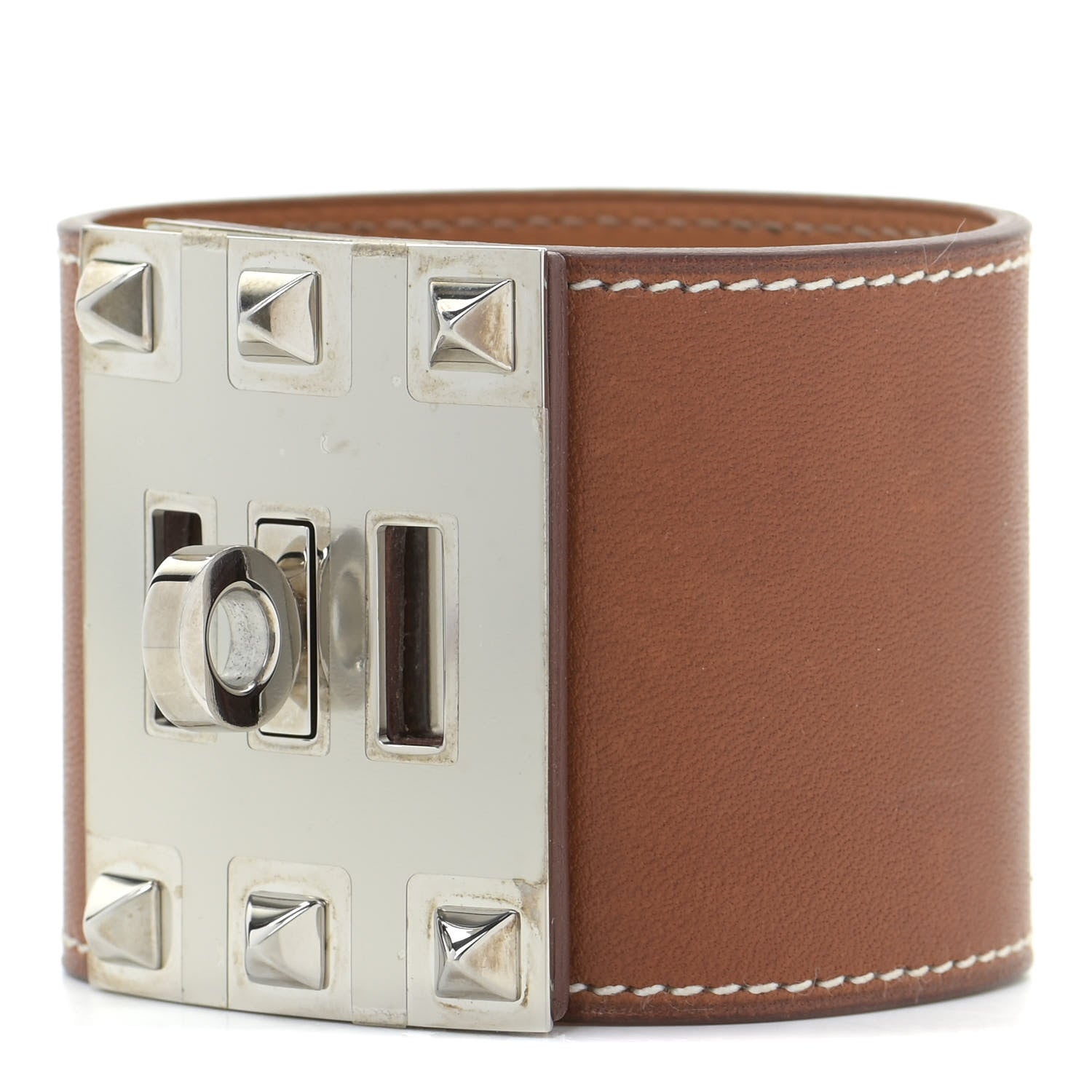 Hermes Barenia Kelly Extreme Dog Bracelet S Fauve 1 of 8