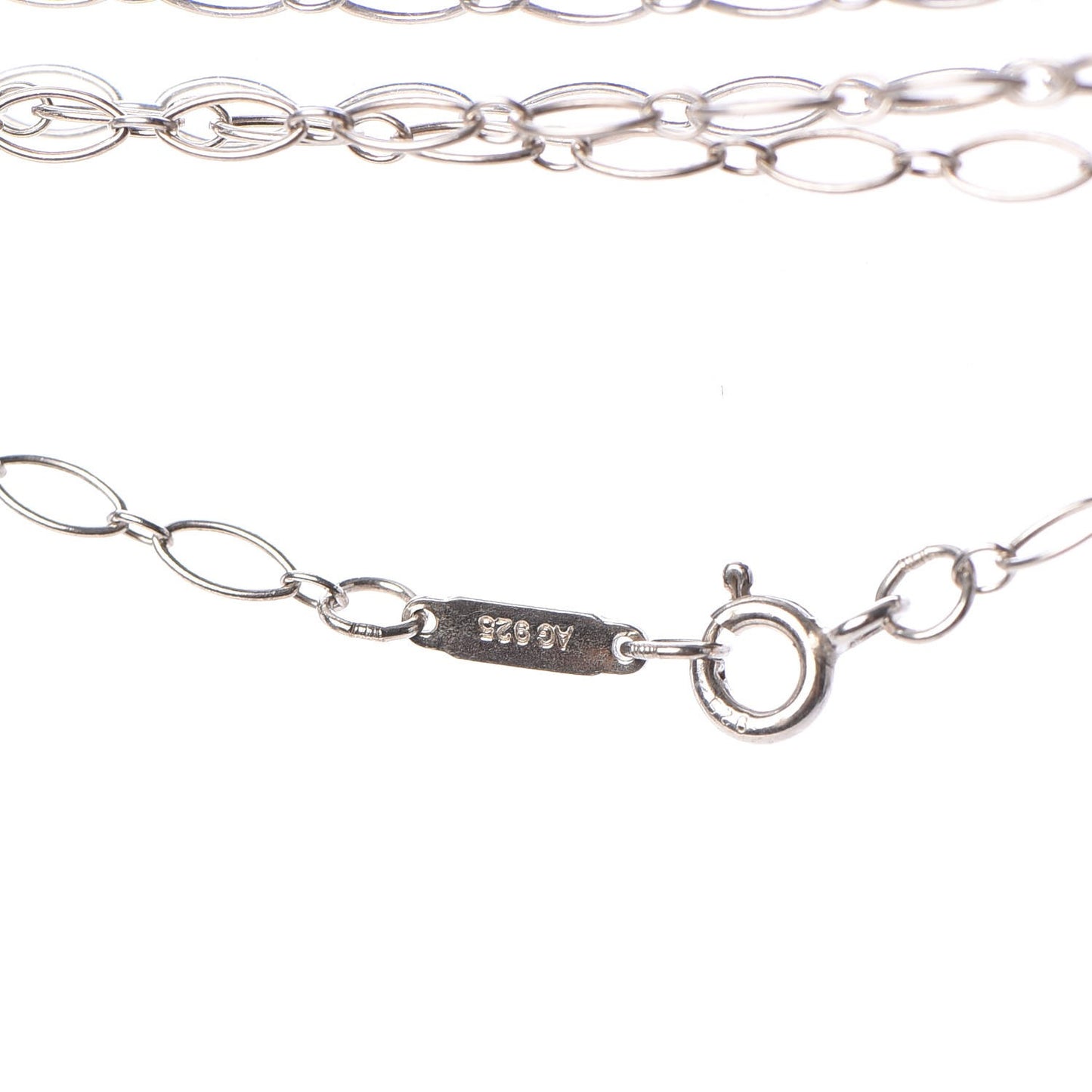 Sterling Silver Diamond Large Daisy Key Pendant Link Necklace