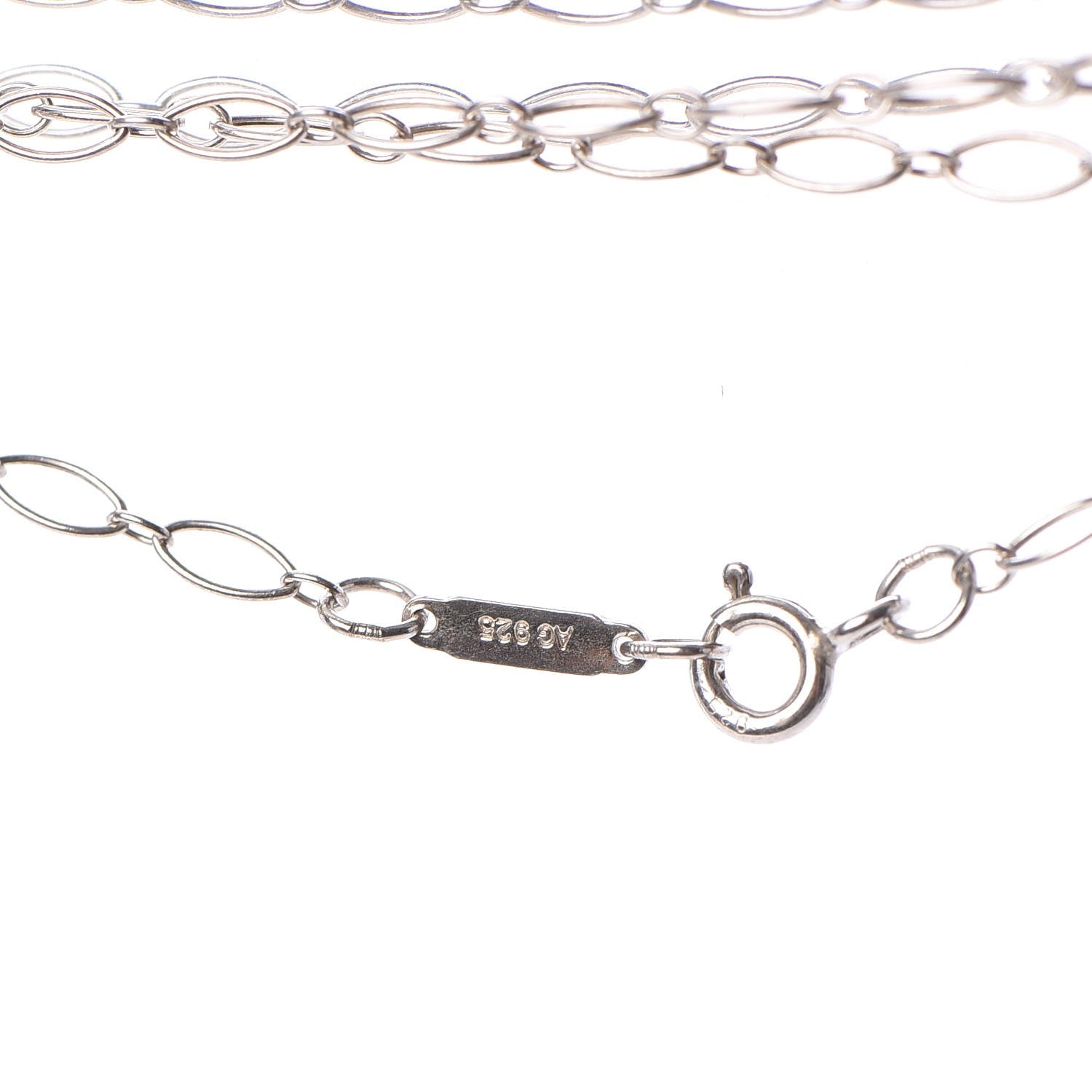 Tiffany Sterling Silver Diamond Large Daisy Key Pendant Link Necklace 5 of 6