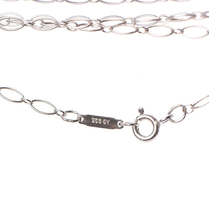 Tiffany Sterling Silver Diamond Large Daisy Key Pendant Link Necklace 5 of 6
