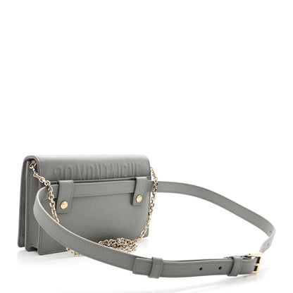 Christian Dior Grained Calfskin 30 Montaigne 2 in 1 Pouch Grey 3 of 10