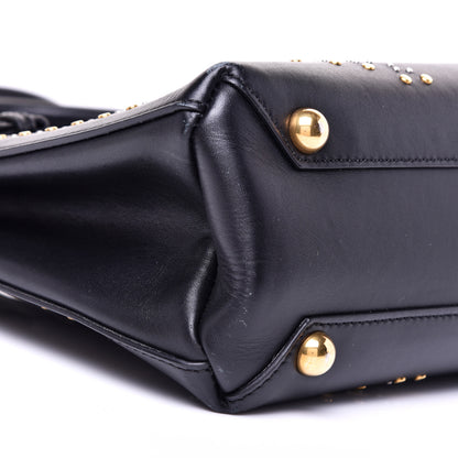 Burberry Smooth Calfskin Riveted Small Banner Tote Black 6 of 19