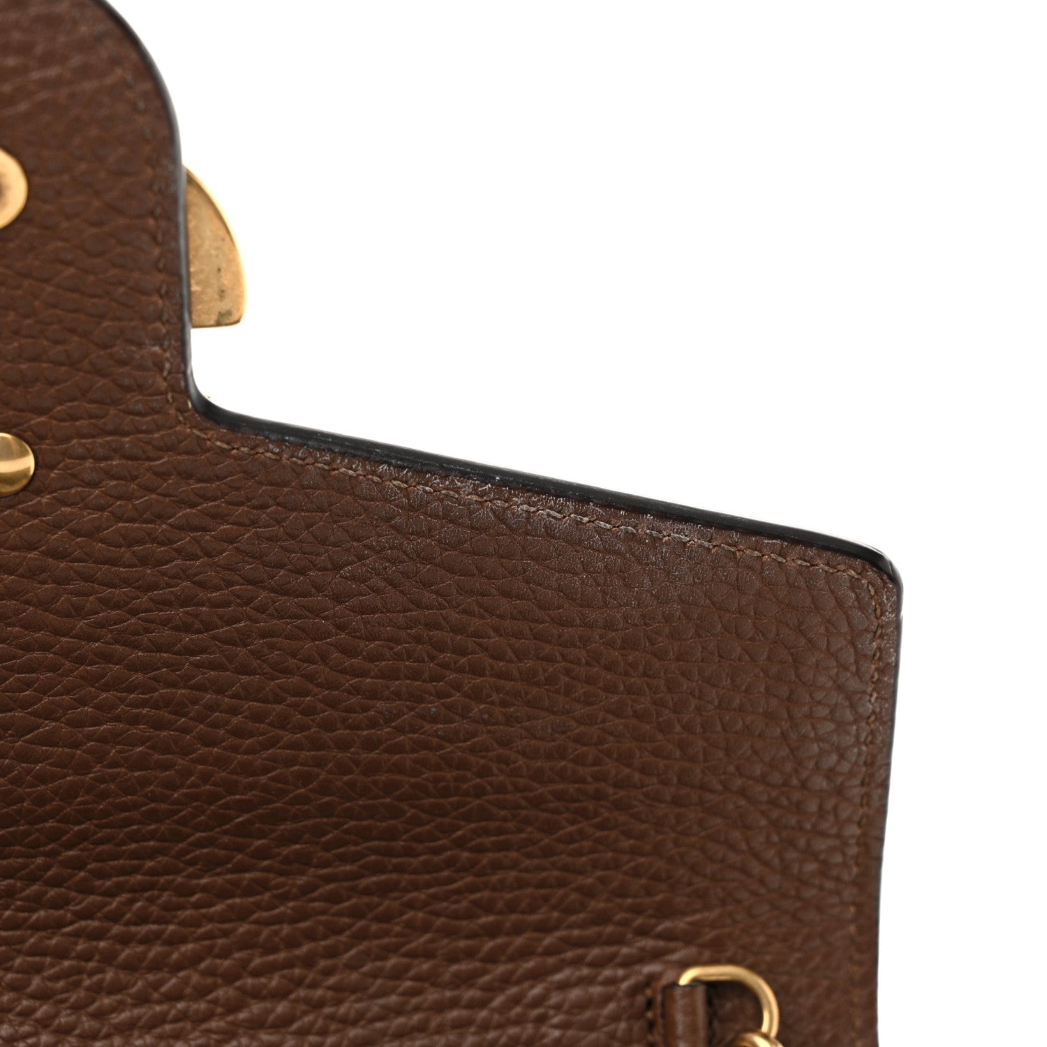 Gucci Cellarius Calfskin GG Marmont Chain Wallet Nut Brown 9 of 12