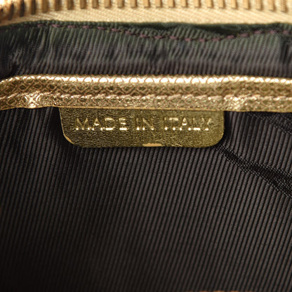 Burberry Prorsum Metallic Calfskin Studded Lizzie Shoulder Bag Gold 9 of 10