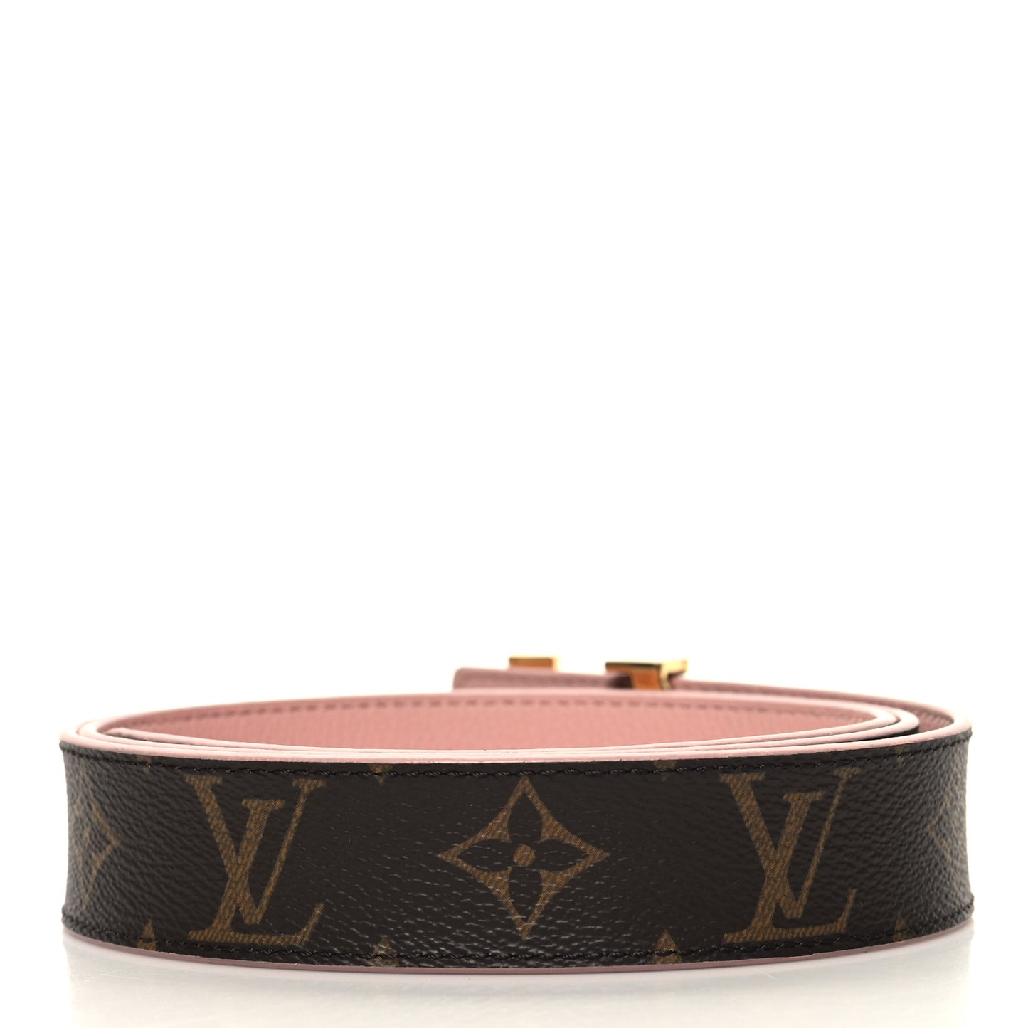 Calfskin Monogram 30mm LV Initiales Reversible Belt 90 36 Rose Ballerine