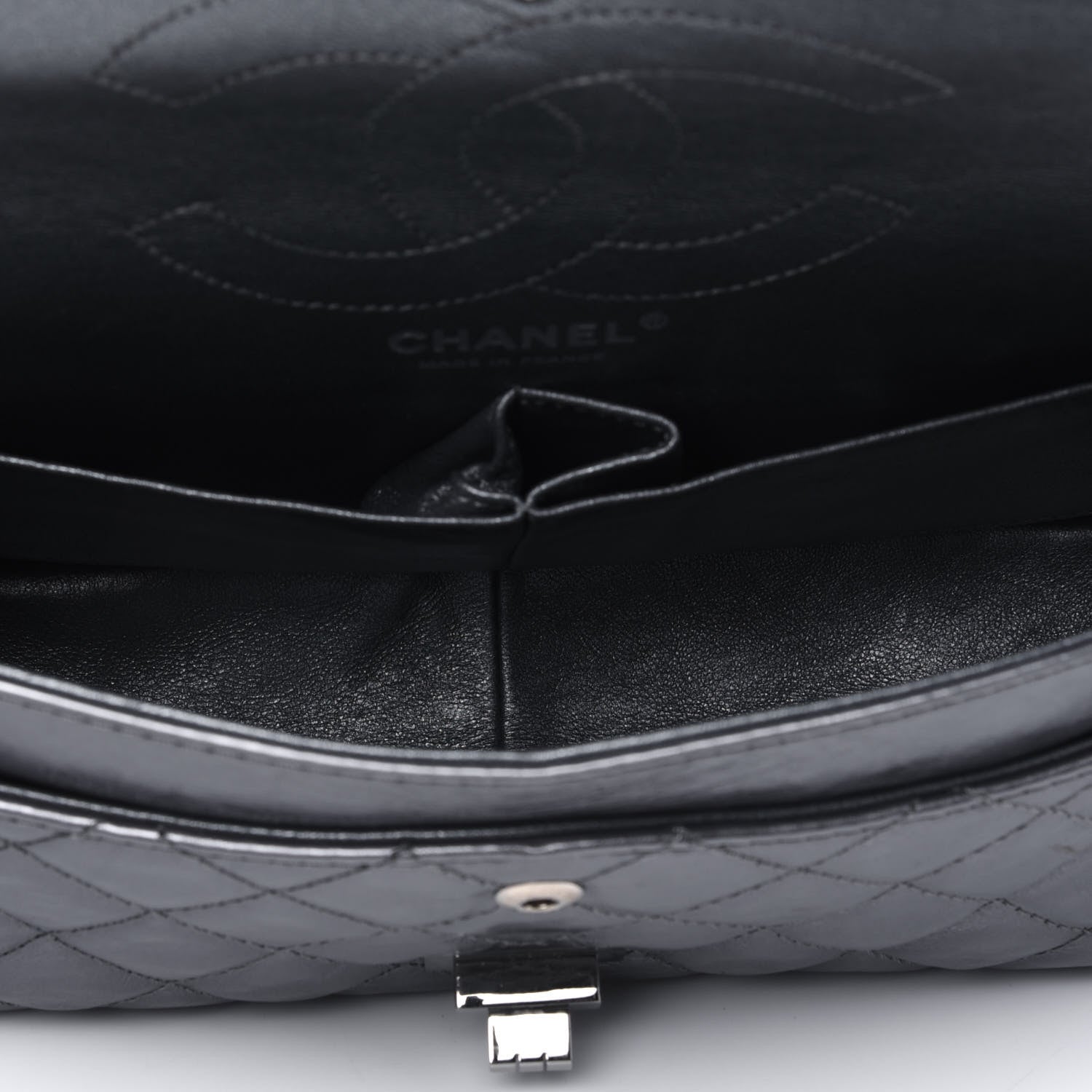 Chanel Metallic Aged Calfskin Quilted 2.55 Reissue 226 Flap Dark Silver 4 of 5