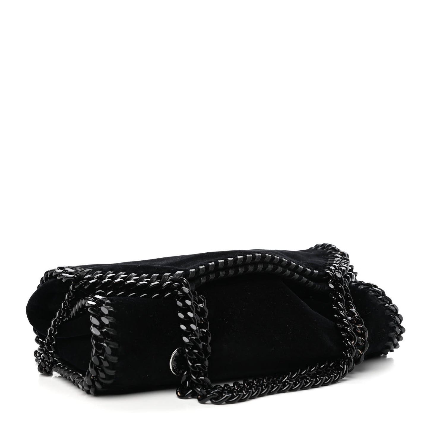 Velvet Mini Falabella Fold Over Tote Black