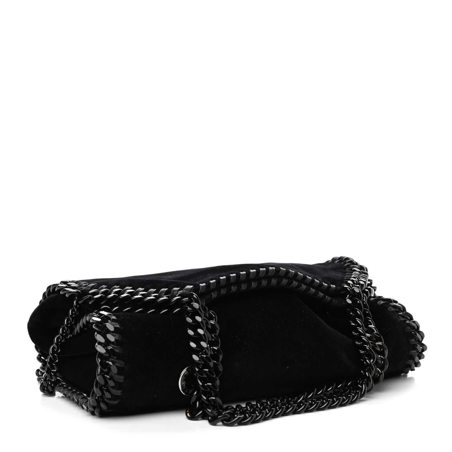 Stella McCartney Velvet Mini Falabella Fold Over Tote Black 4 of 9