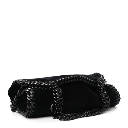 Stella McCartney Velvet Mini Falabella Fold Over Tote Black 4 of 9