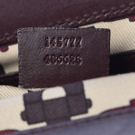 Guccissima Large Punch Top Handle Tote Dark Brown