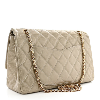 Chanel Metallic Aged Calfskin Quilted 2.55 Reissue 227 Flap Pale Gold 3 of 14