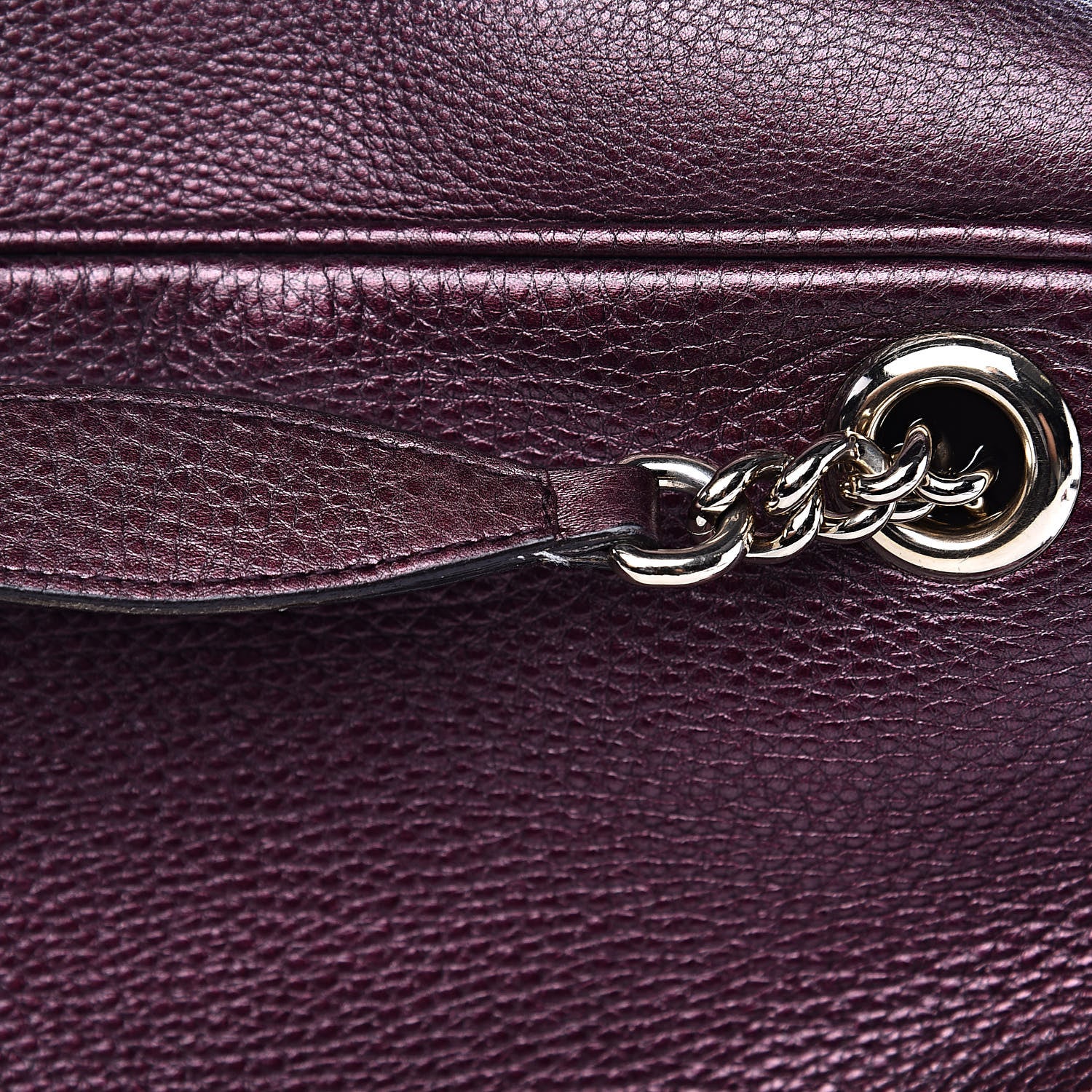 Gucci Metallic Cellarius Calfskin Medium Soho Bowler Classic Burgundy 9 of 15
