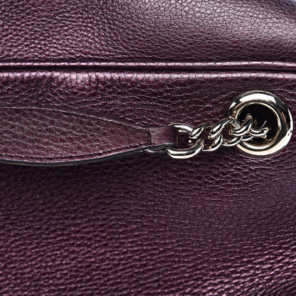 Gucci Metallic Cellarius Calfskin Medium Soho Bowler Classic Burgundy 9 of 15
