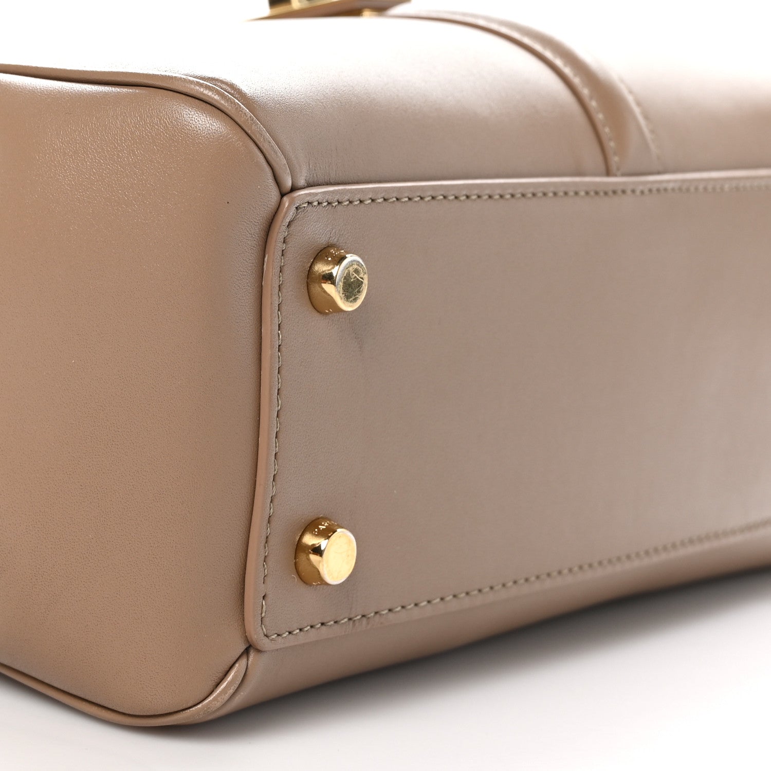 Celine Satinated Calfskin Small 16 Top Handle Bag Beige 9 of 10