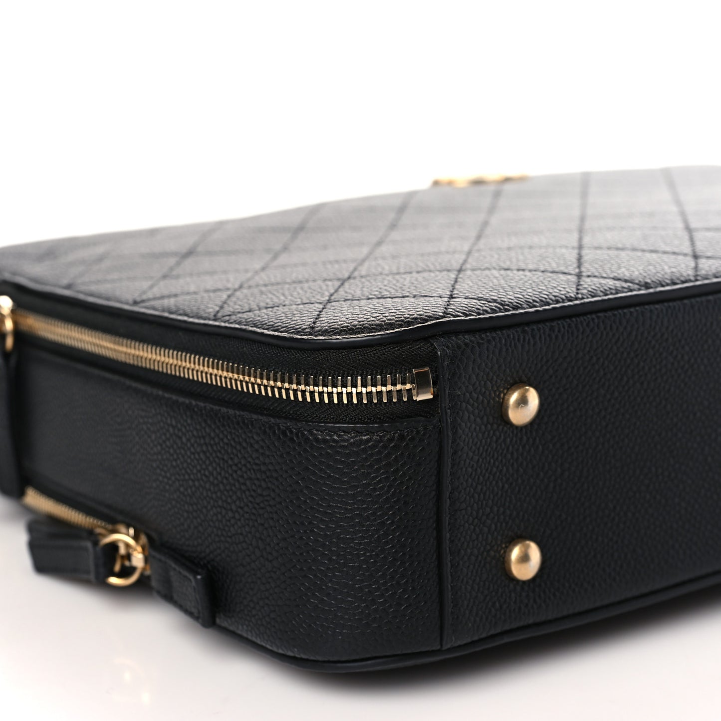 Caviar Quilted Large Business Briefcase Bag Black
