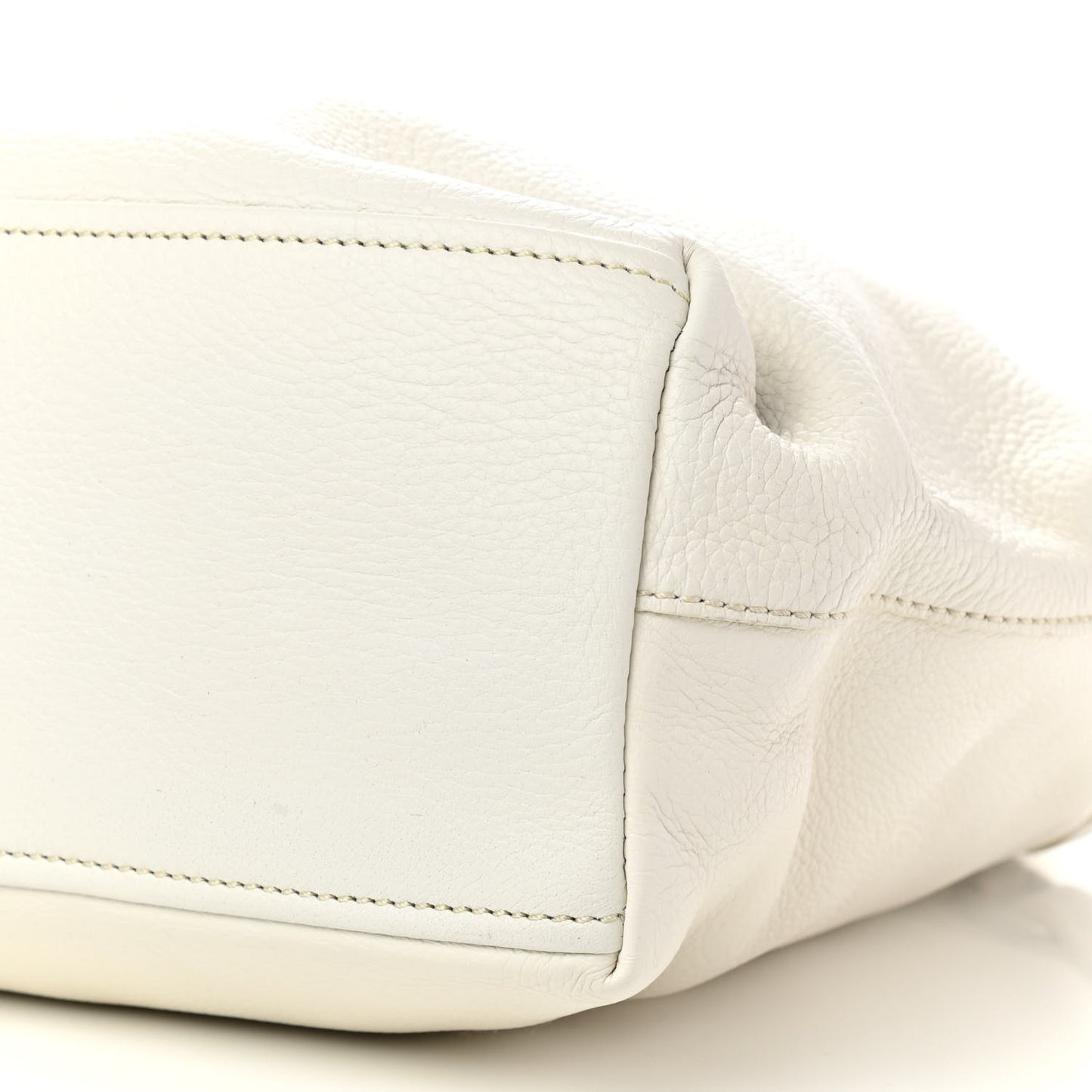Vitello Daino Shoulder Bag White