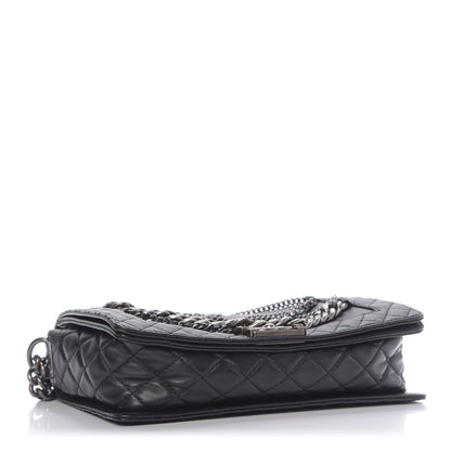 Chanel Calfskin Enchained New Medium Boy Flap Black 4 of 10