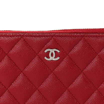 Chanel Caviar Quilted Large Gusset Zip Around Wallet Red 9 of 12