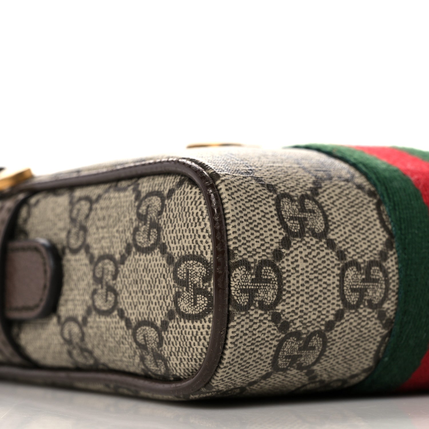 Gucci GG Supreme Monogram Web Mini Ophidia Messenger Brown 9 of 10