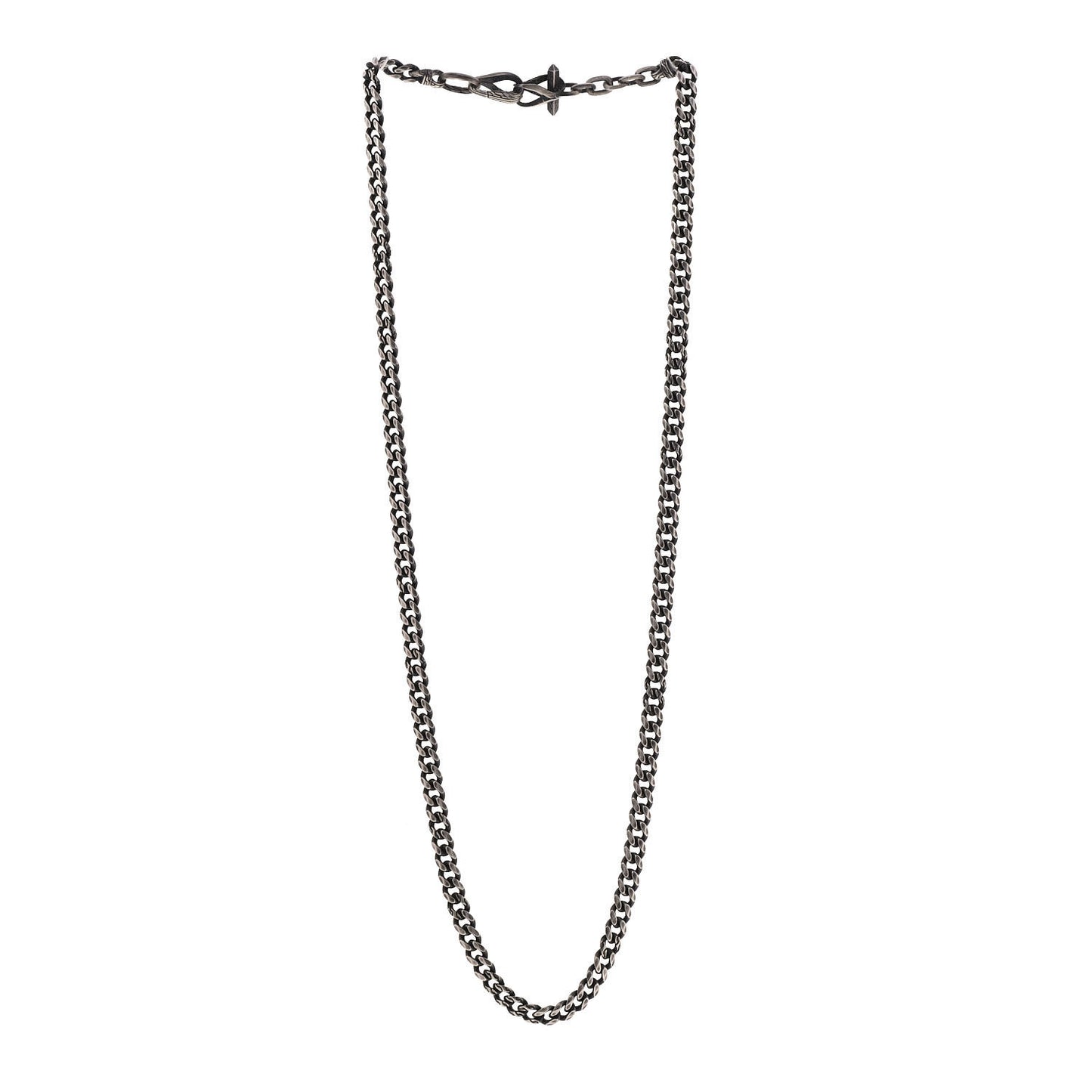 Darkened Sterling Silver Asli Cross Necklace