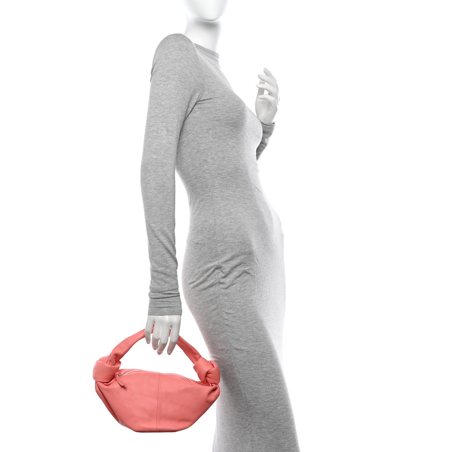 Bottega Veneta Calfskin Mini Double Knot Bag Peach 3 of 10