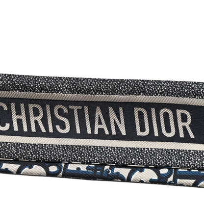 Christian Dior Silk Oblique Mitzah Scarf Blue 2 of 3
