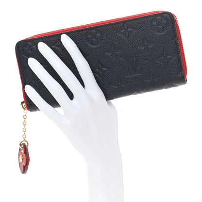 Louis Vuitton Empreinte Blooming Flowers Clemence Wallet Marine Rouge 2 of 8
