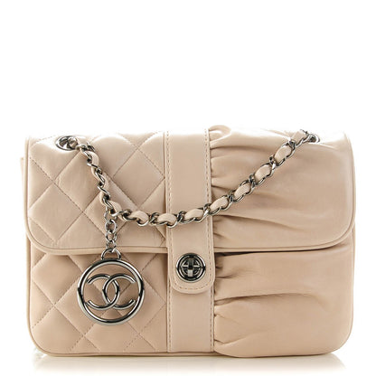 Chanel Lambskin Quilted Pile Ou Face Flap Beige Clair 1 of 7