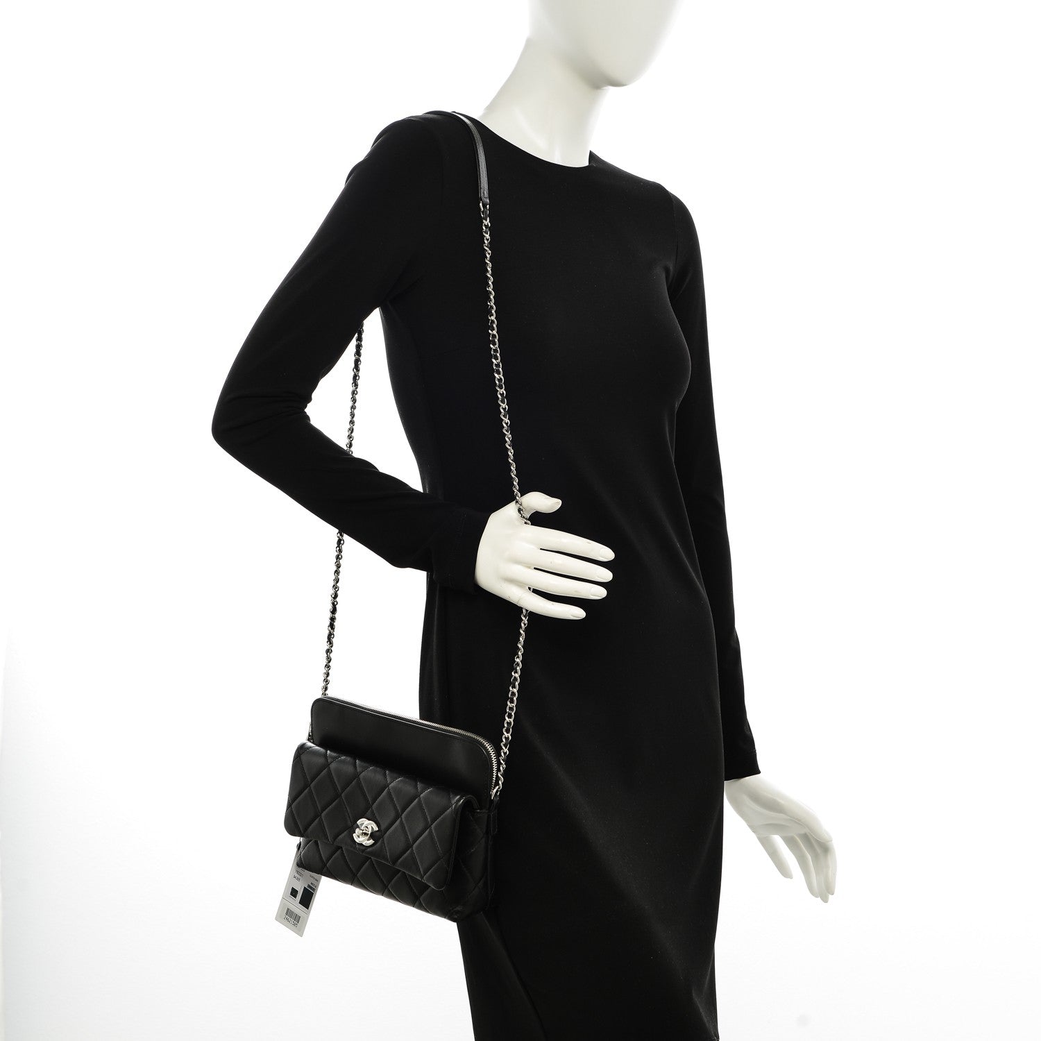 Chanel Calfskin Quilted Crossbody Bag Black 2 of 7