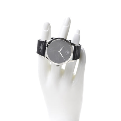 Gucci Stainless Steel Calfskin 38mm G-Timeless Bee Star Hologram Quartz Watch Black 2 of 6