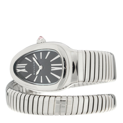 Bulgari Stainless Steel 35mm Serpenti Tubogas Quartz Watch Black 2 of 5