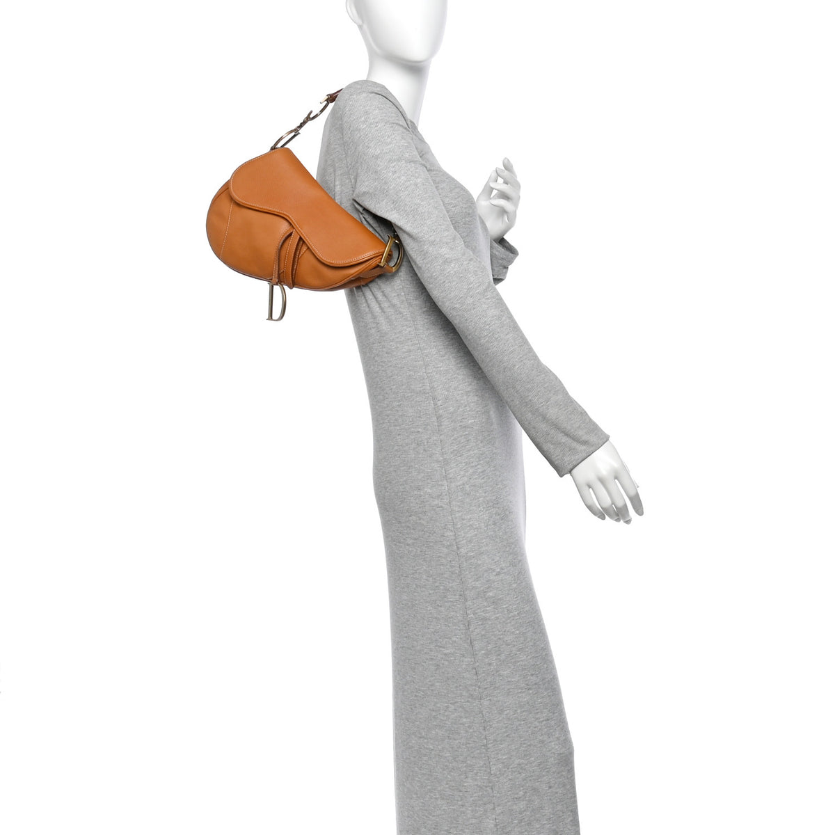 Christian Dior Calfskin Saddle Bag Tan 2 of 10