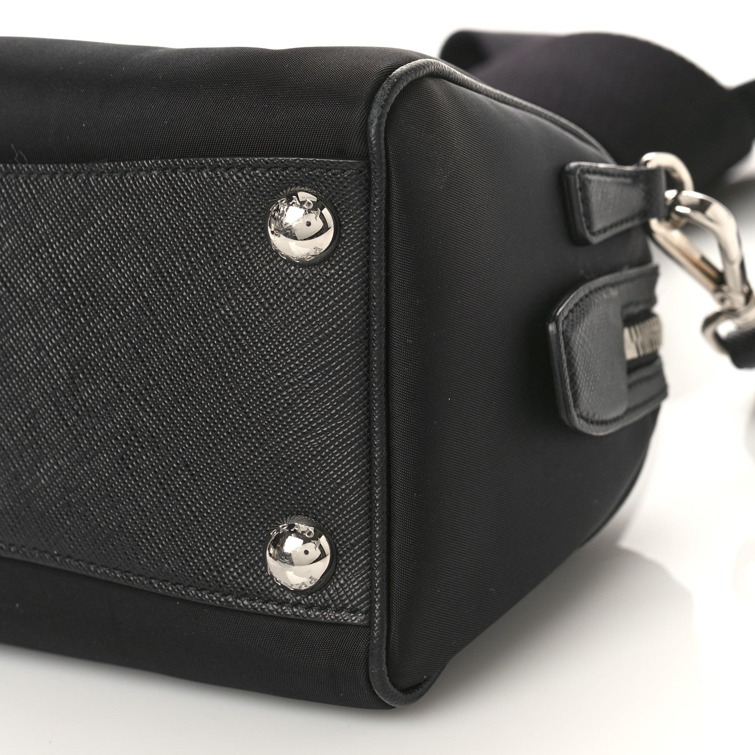 Prada Nylon Saffiano Re-Edition 2005 Top Handle Crossbody Bag Black 8 of 8
