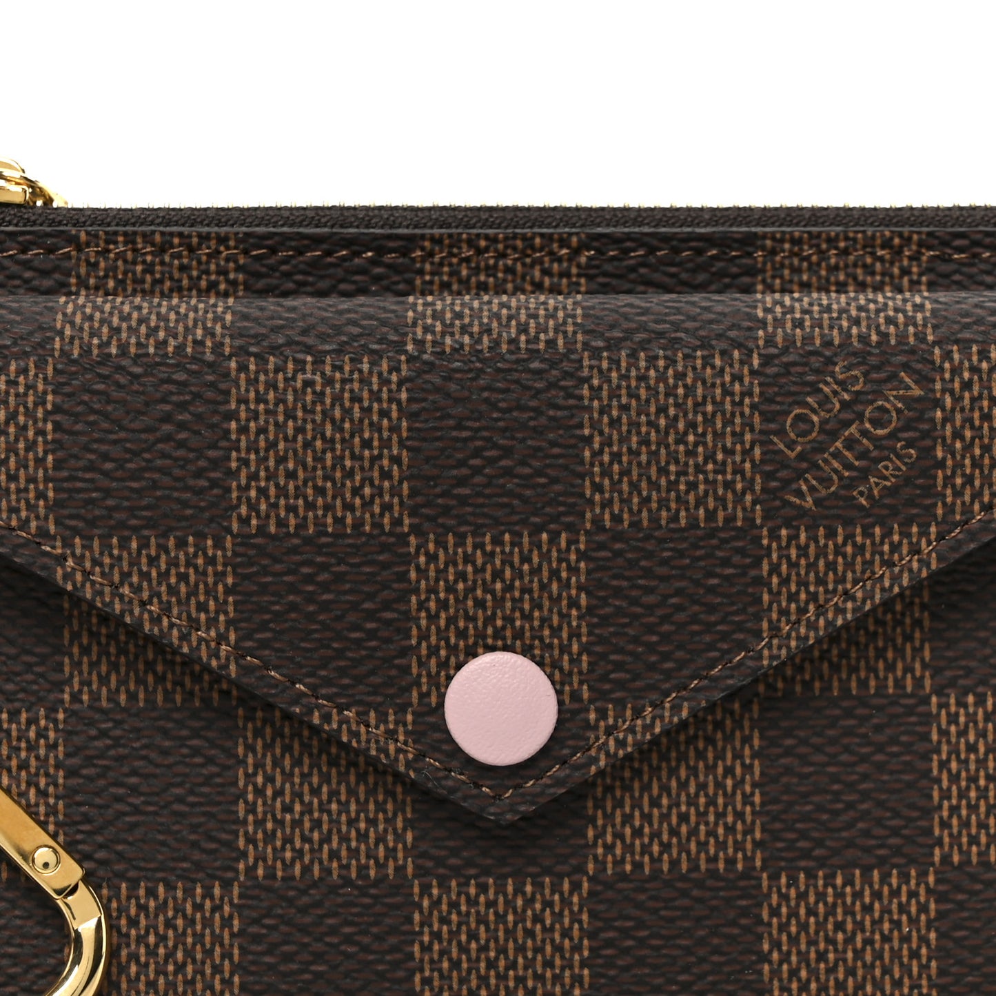 Damier Ebene Recto Verso Card Holder Rose Ballerine