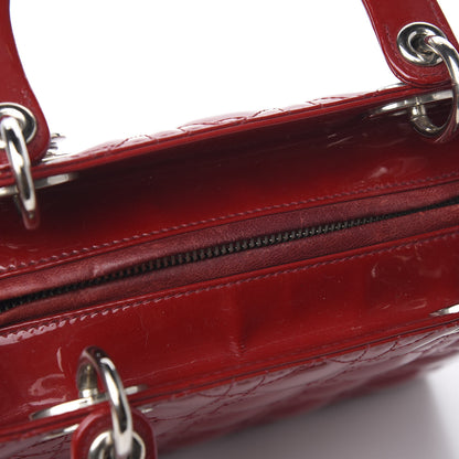 Christian Dior Patent Cannage Medium Lady Dior Red 12 of 12