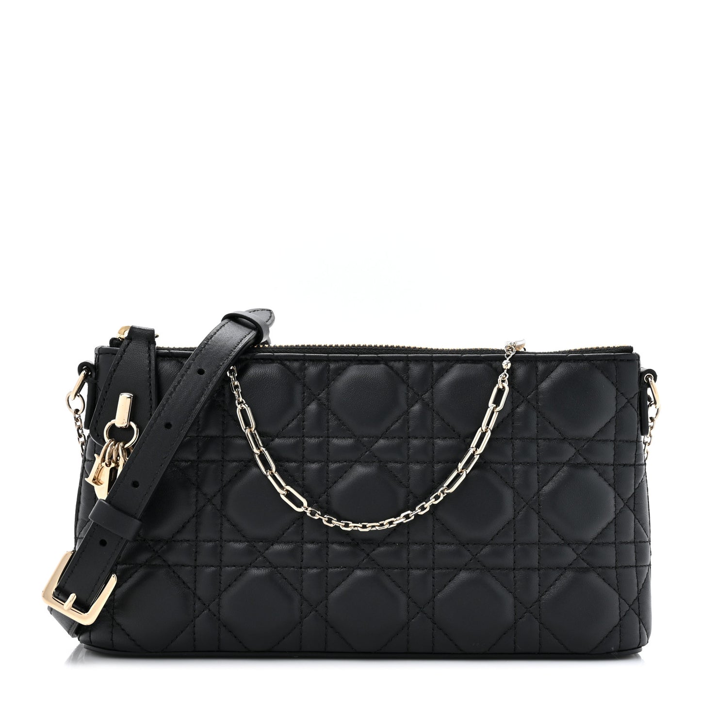 Lambskin Cannage Miss Dior Midi Mini Bag Black