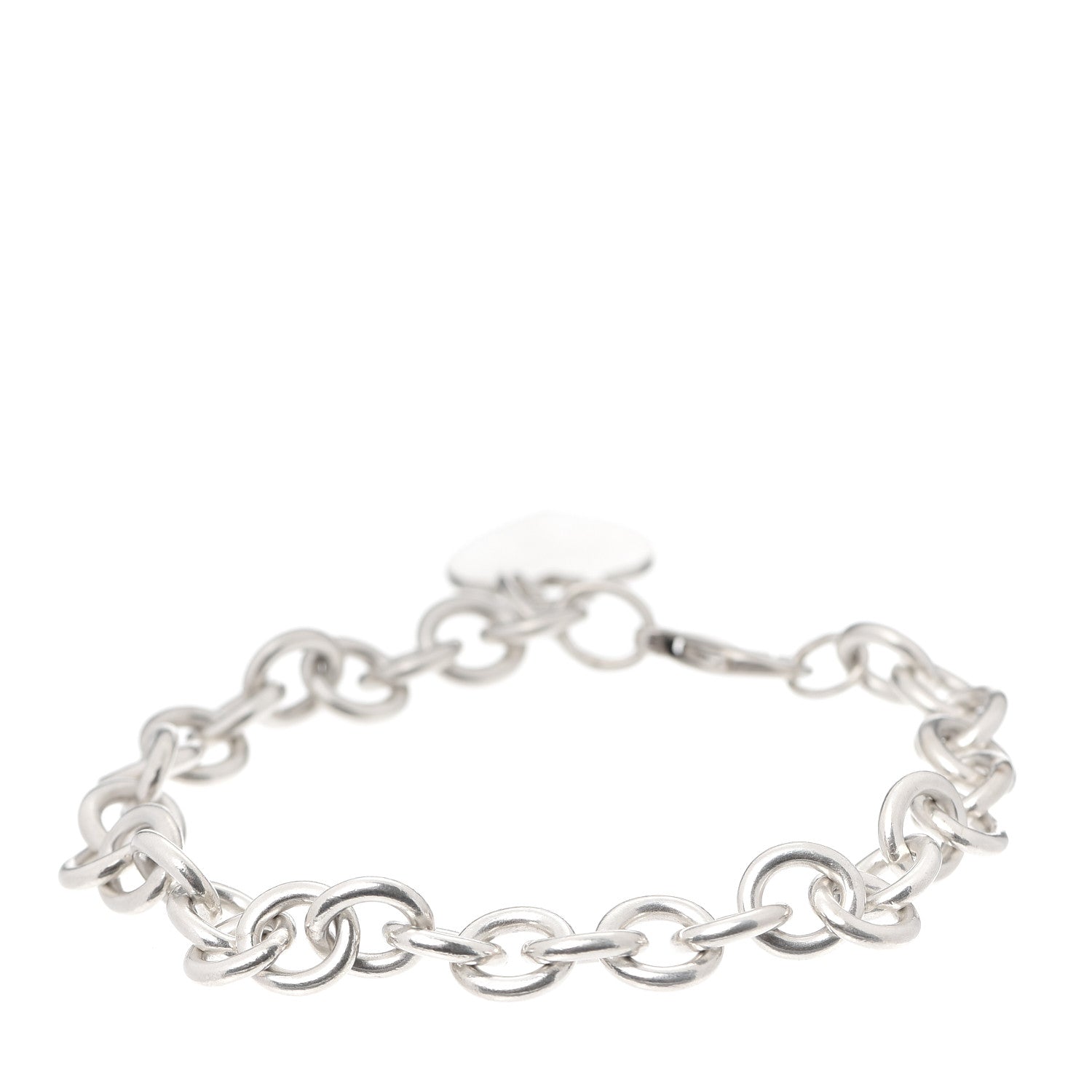 Tiffany Sterling Silver Heart Tag Charm Bracelet 3 of 4