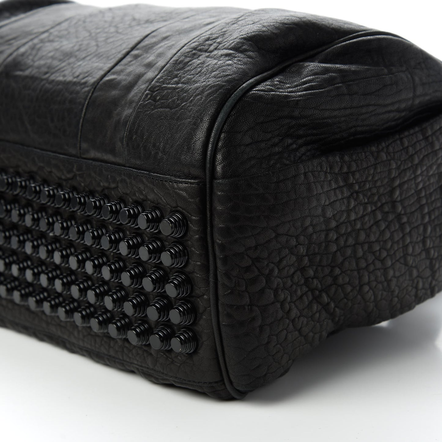 Pebbled Lambskin Rocco Black Matte Black Hardware