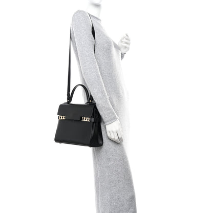 Delvaux Calfskin MM Tempete Satchel Black 2 of 12