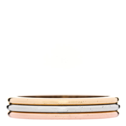 Cartier 18K Pink White Yellow Gold 3.8mm Trinity Wedding Band Ring 57 8 3 of 5