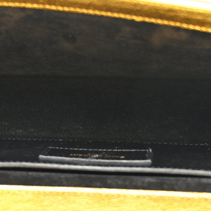 Saint Laurent Metallic Calfskin Classic Monogram Cassandre Clutch Gold 5 of 8