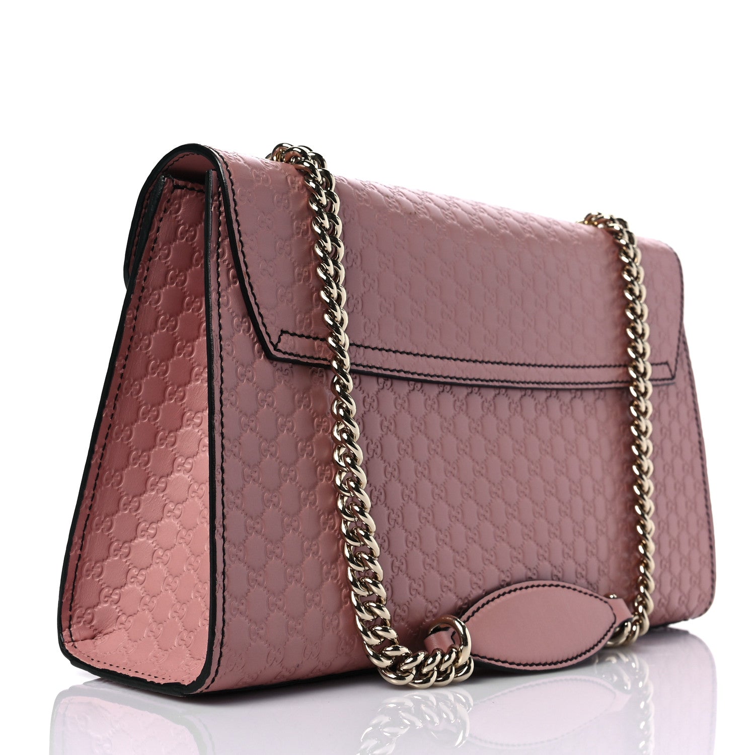 Gucci Microguccissima Medium Emily Chain Shoulder Bag Soft Pink 3 of 9