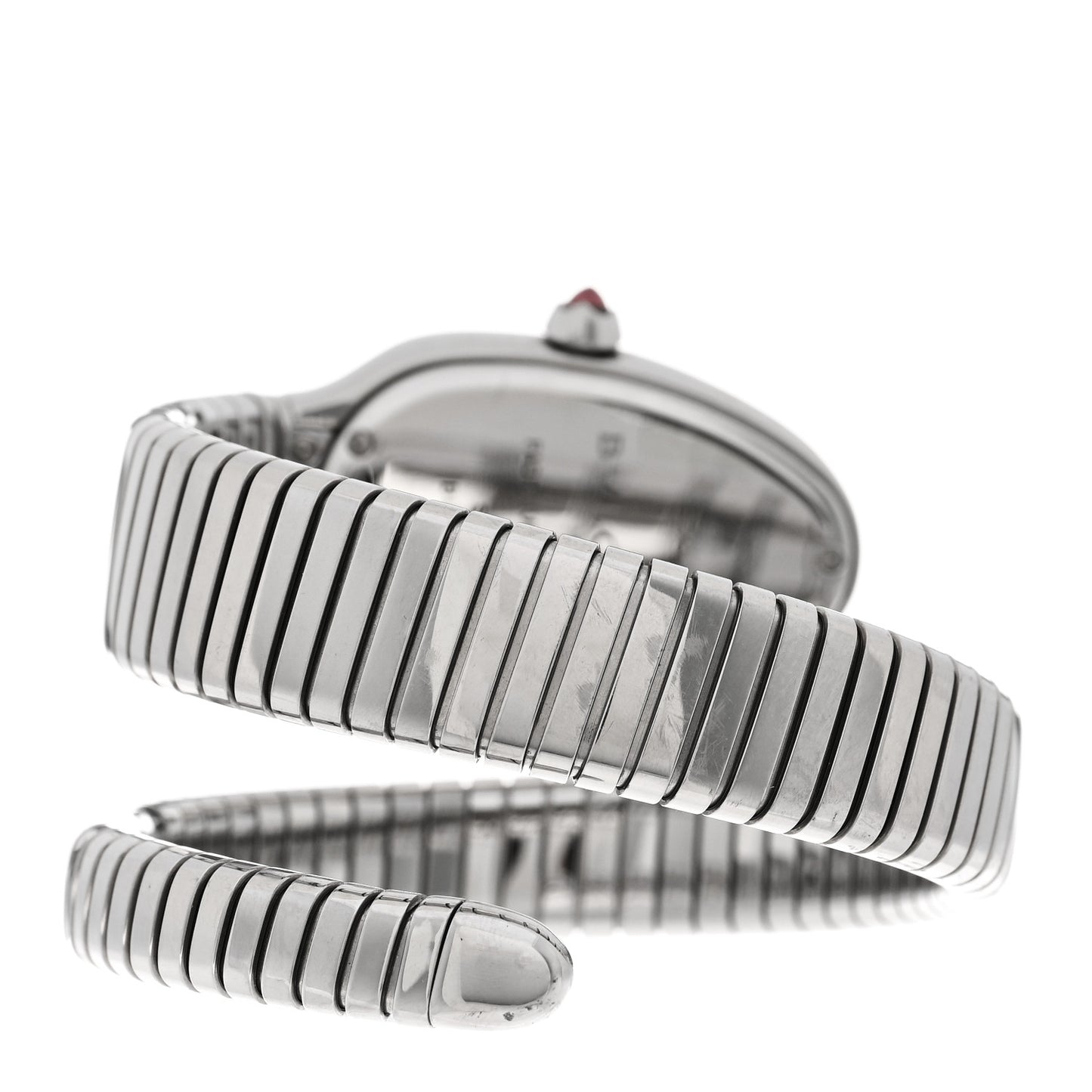 Stainless Steel 35mm Serpenti Tubogas Quartz Watch Black