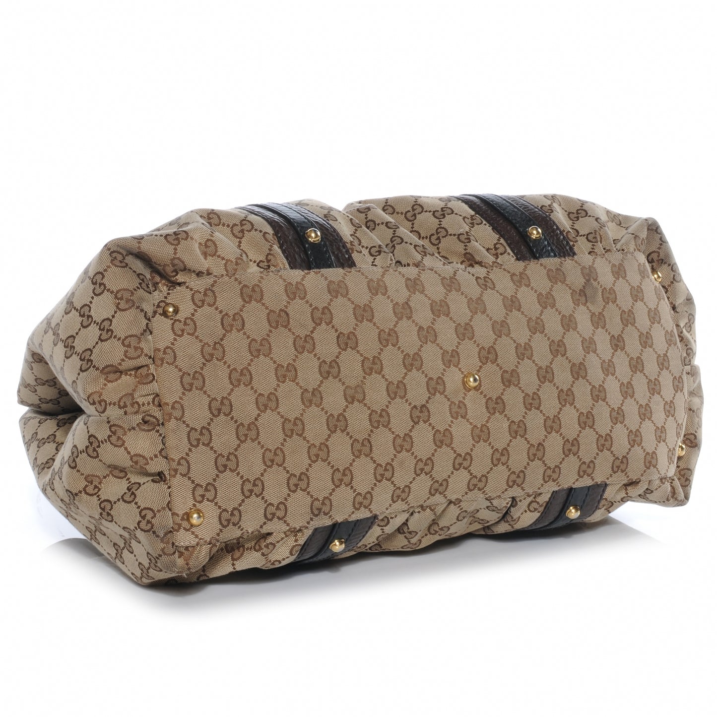 Monogram Medium Interlocking Icon Tote Dark Brown