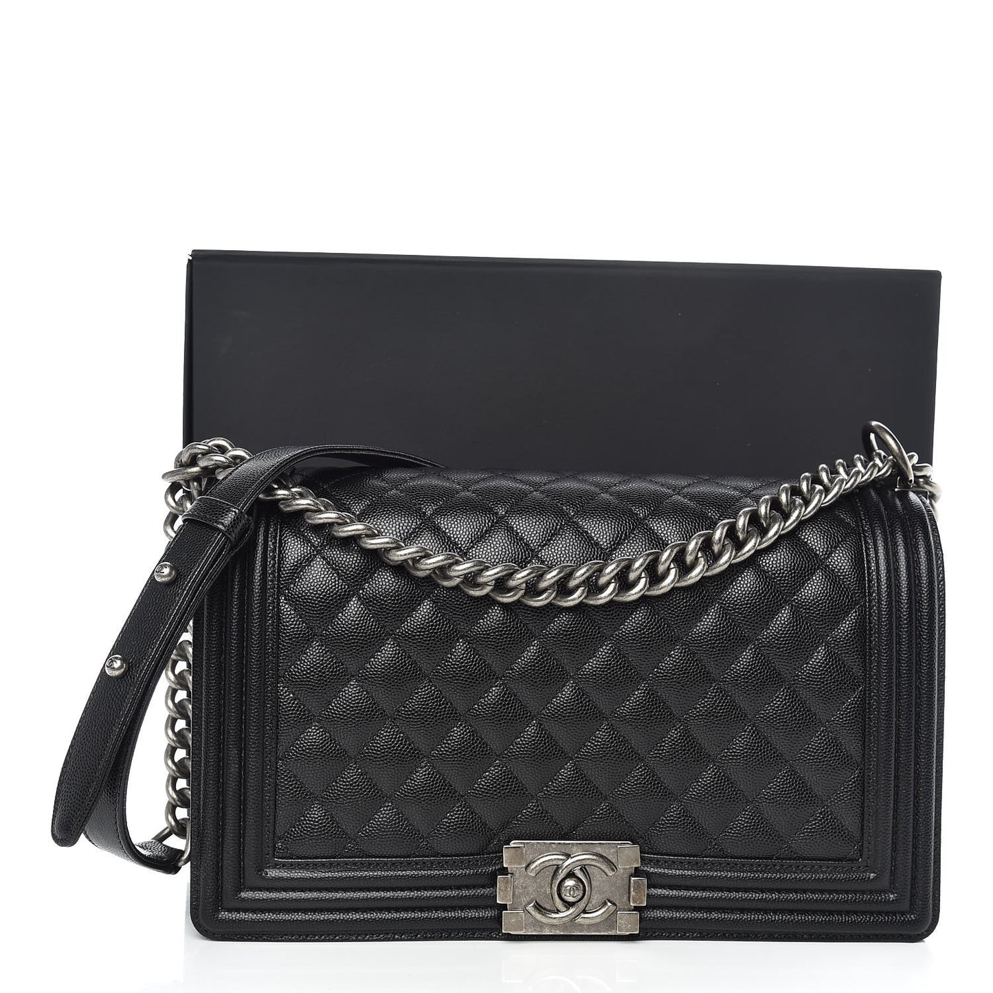Caviar Quilted New Medium Boy Flap Black